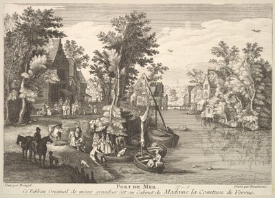 Madame la Comtesse de Verrue koleksiyonundaki resimden sonra Sea Port de Mer. by Pierre Francois Beaumont