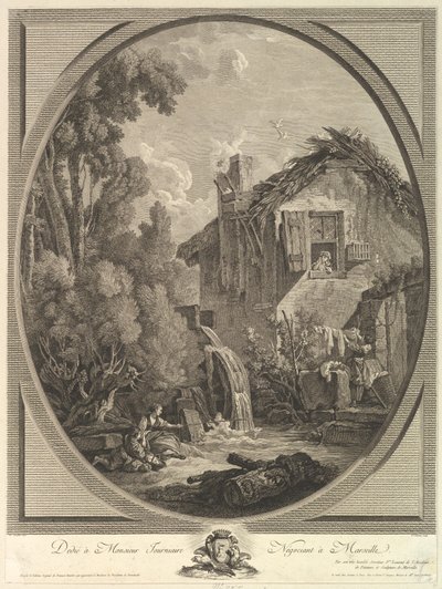 Yel Değirmeni Manzarası, 18. yüzyıl. by Pierre Francois Laurent