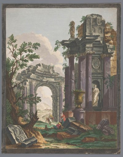 L´ouvrage des tems zafer takı kalıntılarının görünümü (nesne üzerindeki başlık) by Pierre François Basan