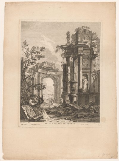 Eski bir anıtın harabesi Ruine d