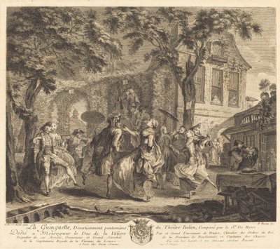 Taverna by Pierre François Basan after Gabriel Jacques de Saint Aubin