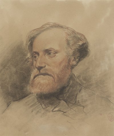 Ressam Alexandre Gabriel Decamps'ın portresi by Pierre François Eugène Giraud