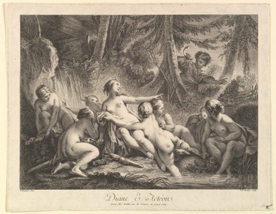Diana ve Acteon. by Pierre François Tardieu