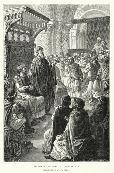 Crown Hugh, Şanlı Dük (gravür) by Pierre Fritel