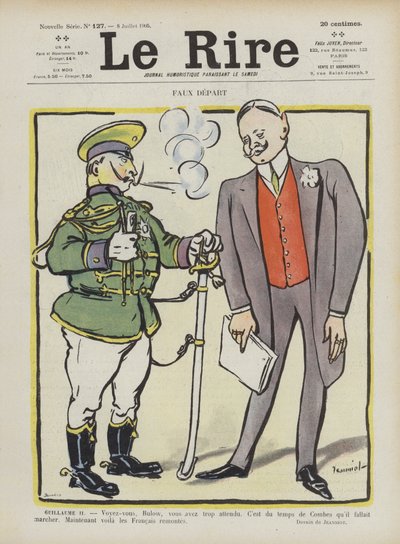Yanlış başlangıç. Le Rire için İllüstrasyon by Pierre Georges Jeanniot