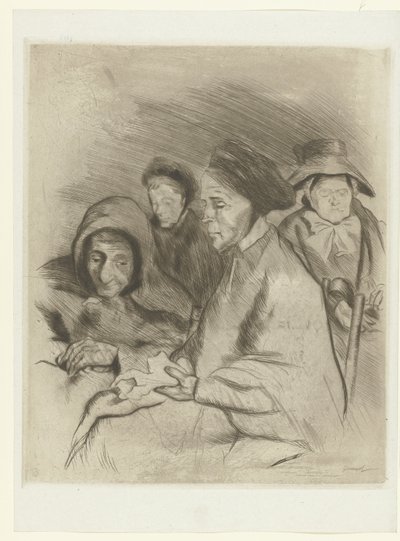 Vier oude vrouwen Yaşlı kadın portreleri Deneme (dizi başlığı) by Pierre Georges Jeanniot