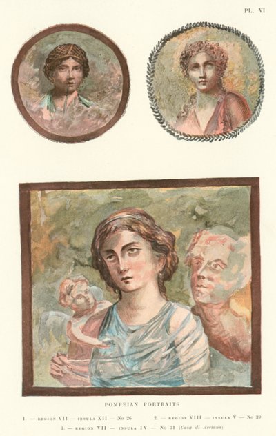 Pompei Portreleri (renkli taş) by Pierre Gusman
