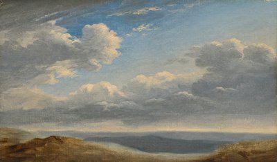 Roma Campagna Üzerinde Bulutların İncelenmesi c.1782-85 (karton üzerine kağıt üzerine yağlı boya) by Pierre Henri de Valenciennes