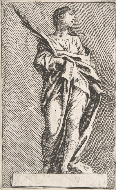 Ayakta Kadın Figürü, ca. 1739-40., yakl. 1739-40. by Pierre Ignace Parrocel