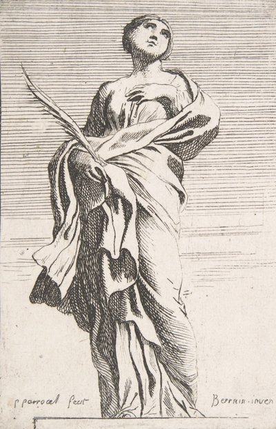 Ayakta Kadın Figürü, ca. 1739-40., yakl. 1739-40. by Pierre Ignace Parrocel