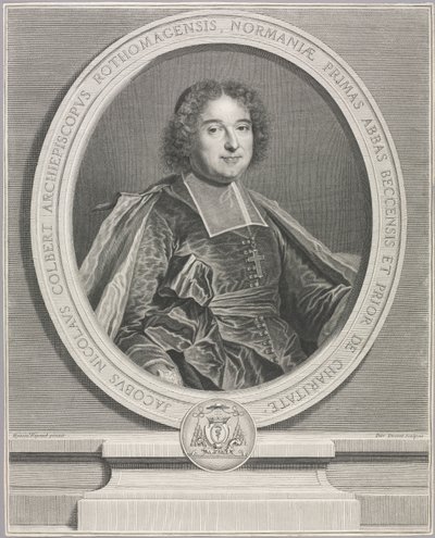 Jacques Nicolas Colbert. by Pierre Imbert Drevet