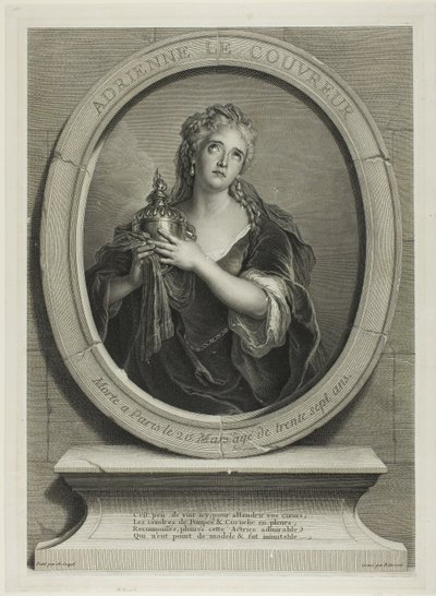 Adrienne Le Couvreur'un Portresi by Pierre Imbert Drevet