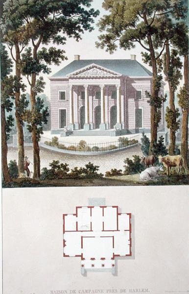 Haarlem yakınlarındaki Kır Evi, Hollanda, Pierre Jacques Goetghebuer tarafından 