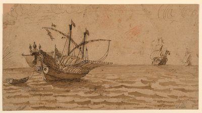 Denizde Gemiler by Pierre Jacques Volaire