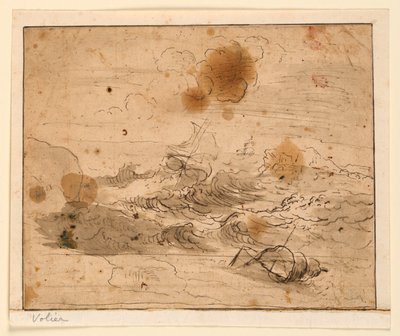 fırtınalı deniz manzarası by Pierre Jacques Volaire