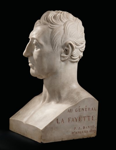 Marie-Joseph-Gilbert du Motier, Marquis de Lafayette büstü by Pierre Jean David dAngers