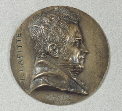 Jacques Lafitte (1767-1844) 1830 (metal) portresi ile madalyon by Pierre Jean David d
