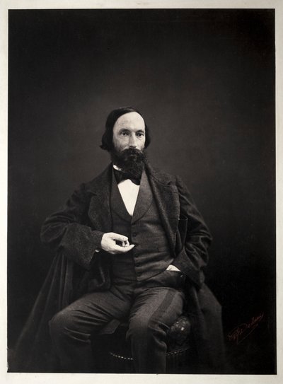 Auguste Vacquerie, c. 1860. by Pierre Jean Delbarre