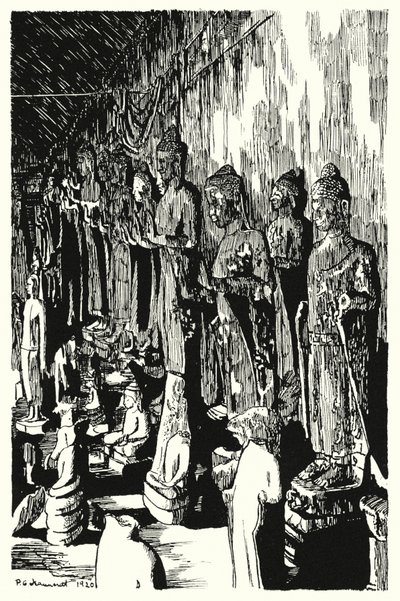 Bir pasajda Budalar topluluğu (gravür) by Pierre Jeannerat de Beerski