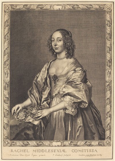 Rachel, Middlesex Kontesi by Pierre Lombard after Sir Anthony van Dyck