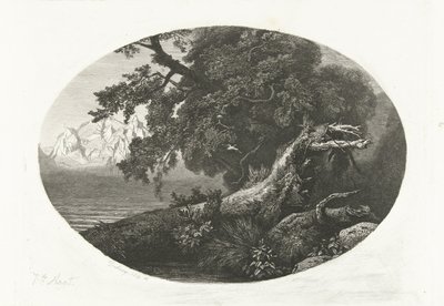 Sahilde kökünden sökülmüş ağaç gövdesi by Pierre Louis Dubourcq
