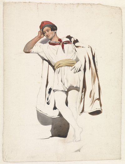 ayakta genç adam by Pierre Louis Dubourcq