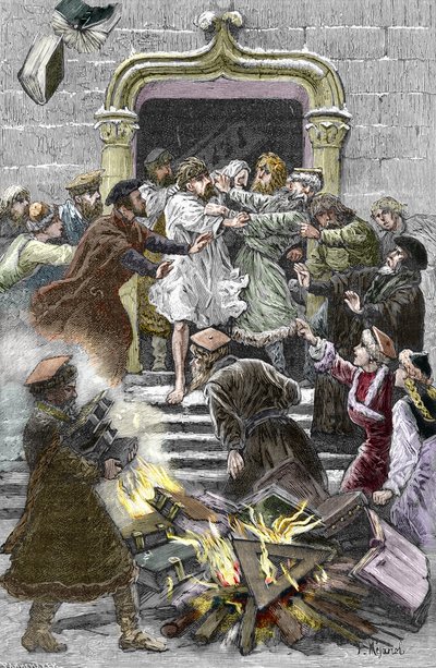 Sosyalizm ve Küçük Polonya Kilisesi: Krakow sakinleri, Faustus Socinus'un (Faust Socin veya Fausto Sozzini) (1539-1604) eserlerini meydanda yakarak onu 1598'deki otodafeye katılmaya mecbur etti (Socinyanizm ve Polonyalı Kardeşler: by Pierre Mejanel