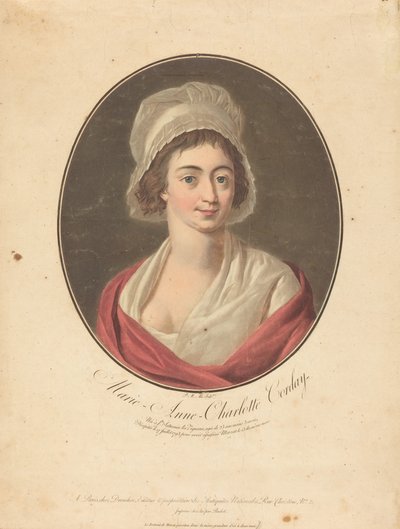 Charlotte Corday. by Pierre Michel Alix