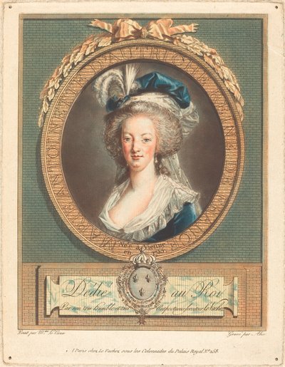Kraliçe Marie-Antoinette, c. 1789. by Pierre Michel Alix
