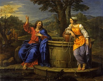 İsa ve Samiriyeli Kadın by Pierre Mignard