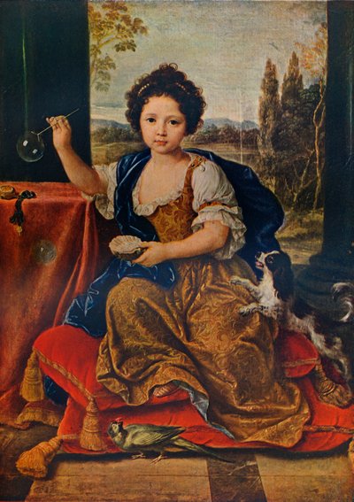 Louise Marie Anne de Bourbon, 1674-1681, Louis XIV'in gayrimeşru kızı, c1680, 1911 by Pierre Mignard