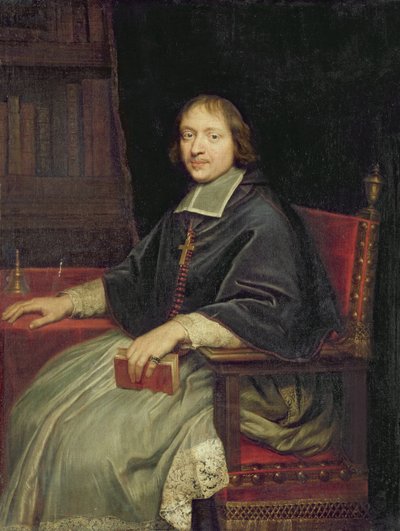 Jean Francois Paul de Gondi olduğu söylenen bir din adamının portresi by Pierre Mignard