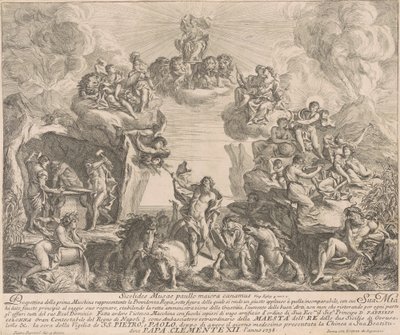 1738 Chinea için Prima Macchina: Regal Providence Alegori by Pierre Parrocel