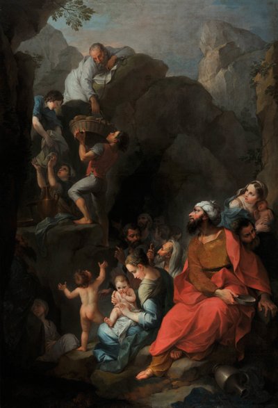 Tobie ve arkadaşları esaretten kurtulur (tuval üzerine yağlı boya) by Pierre Parrocel