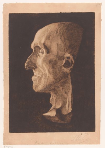 Dodenmasker van Antonio Canova by Pierre Peeters (signed by artist)