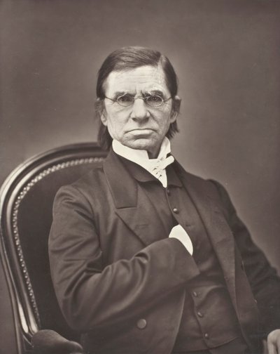 Émile Littré Fransız sözlükbilimci ve filozof, 1801-1881, c. 1876. by Pierre Petit
