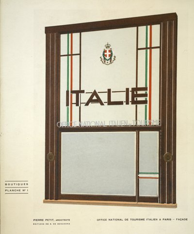 Office National de Tourisme Italien A Paris, Pierre Petit, Butikler, Henry Delacroix, Editions S De Bonadona, Paris, 1920