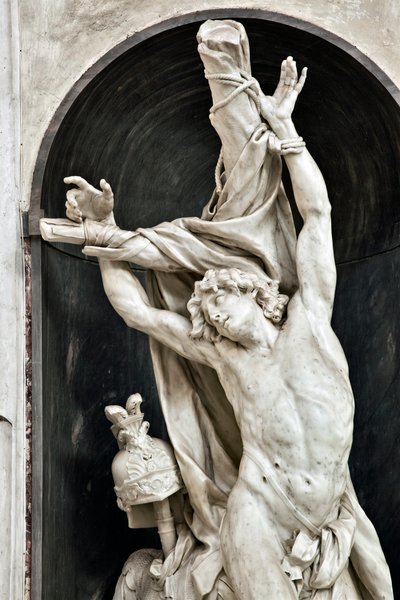 Aziz Sebastian, detay (Heykel by Pierre Puget