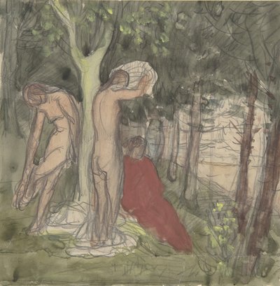 Yıkananlar, 19. yüzyıl. by Pierre Puvis de Chavannes