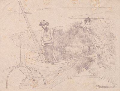 Zavallı Balıkçı. by Pierre Puvis de Chavannes