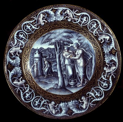 Pierre Reymond (1513-1584) tarafından boyanmış emayede Venüs ve Ruh Plakası 16. yüzyıl by Pierre Reymond