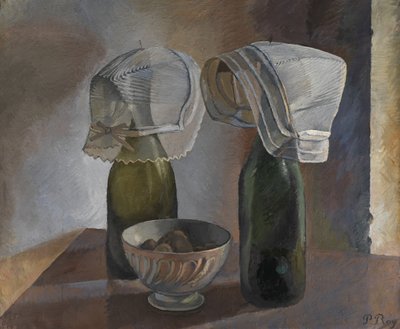 Şişeli ve Breton Bonnetli Natürmort, 1924 dolayları (tuval üzerine yağlı boya) by Pierre Roy