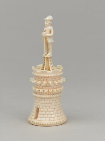 Beyaz kale, satranç taşı, Hindistan, 1820 dolaylarında by Pierre Simon Dequoy
