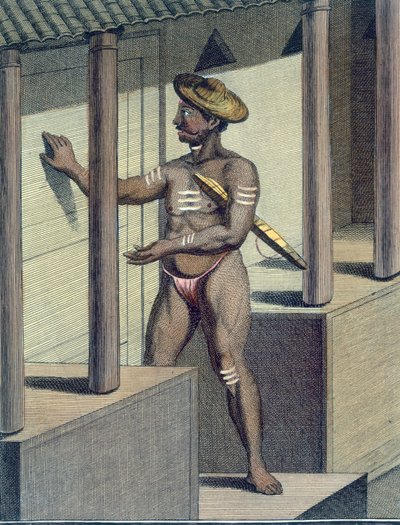 Poisson tarafından 'Voyage aux Indes et a la Chine'dan kazınmış Carépatré Pandaron (dini adanan sessizlik yemini etti), by Pierre Sonnerat