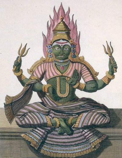 Parvati, Pierre Sonnerat tarafından 'Voyage aux Indes et a la Chine'dan, Poisson tarafından oyulmuş, 1782'de yayınlandı by Pierre Sonnerat
