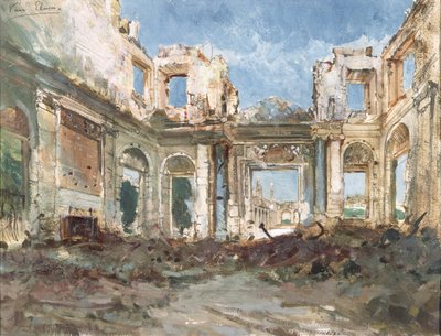 Yangından Sonra Chateau de Saint-Cloud (kağıt üzerinde wc) by Pierre Tetar van Elven