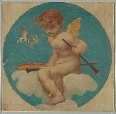 Putto Tutma Müziği Nitelikleri ile Roundel Çalışması by Pierre Victor Galland