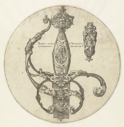 Bir kılıcın kabzası için tasarım by Pierre Woeiriot (II)