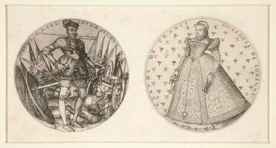 Lorraine Charles III Dükü ve Fransa Claude by Pierre Woeiriot