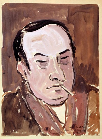 Leon Paul Fargue (1876-1947) şairinin portresi Pierre de Belay (1890-1947) 1934. Paris, B.N. by Pierre de Belay